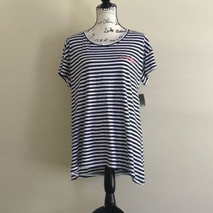 Black and white striped tunic